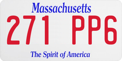 MA license plate 271PP6