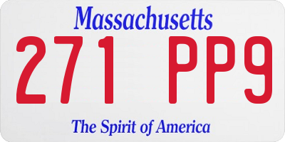 MA license plate 271PP9