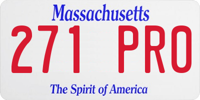 MA license plate 271PR0