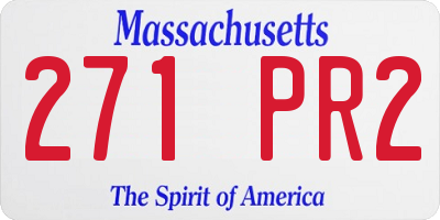 MA license plate 271PR2