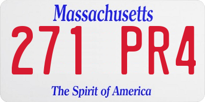 MA license plate 271PR4