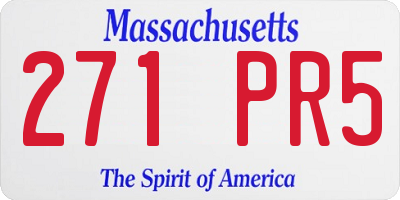 MA license plate 271PR5