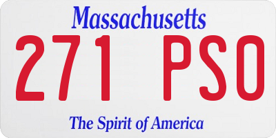 MA license plate 271PS0