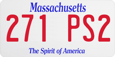 MA license plate 271PS2