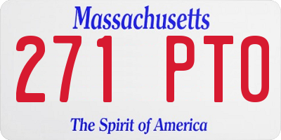 MA license plate 271PT0