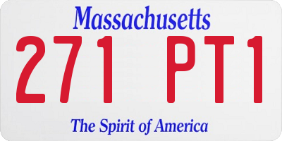 MA license plate 271PT1