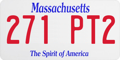 MA license plate 271PT2