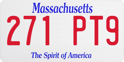 MA license plate 271PT9