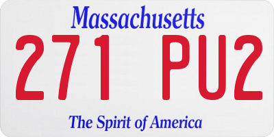 MA license plate 271PU2