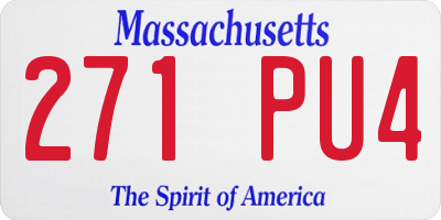 MA license plate 271PU4
