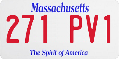 MA license plate 271PV1