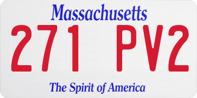 MA license plate 271PV2