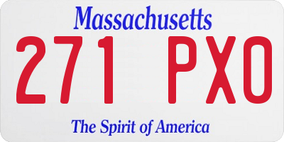 MA license plate 271PX0