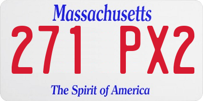 MA license plate 271PX2
