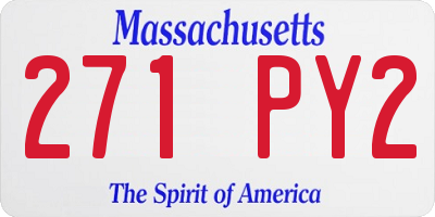 MA license plate 271PY2