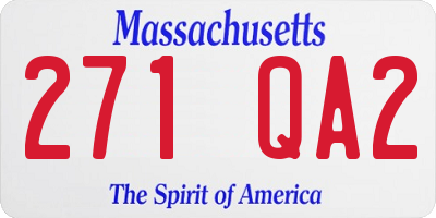MA license plate 271QA2