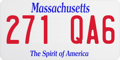 MA license plate 271QA6
