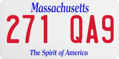 MA license plate 271QA9