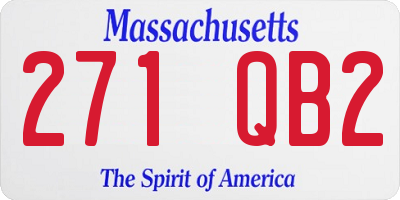 MA license plate 271QB2