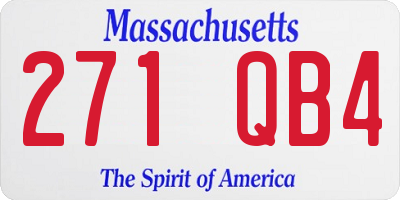 MA license plate 271QB4