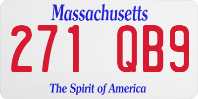 MA license plate 271QB9