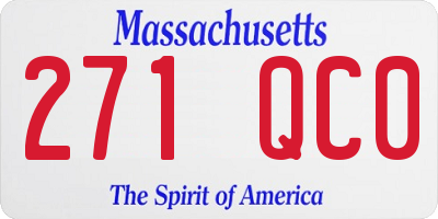 MA license plate 271QC0