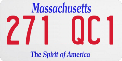 MA license plate 271QC1