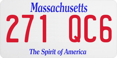 MA license plate 271QC6