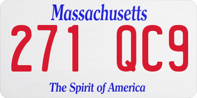 MA license plate 271QC9