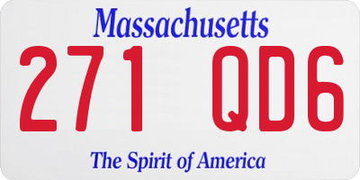 MA license plate 271QD6