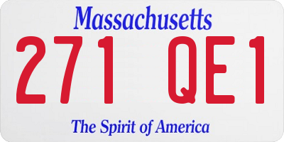 MA license plate 271QE1