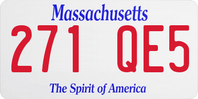 MA license plate 271QE5