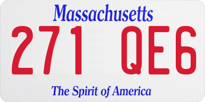 MA license plate 271QE6