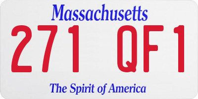 MA license plate 271QF1