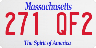 MA license plate 271QF2