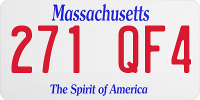 MA license plate 271QF4