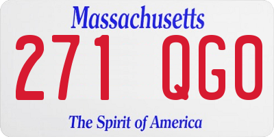 MA license plate 271QG0