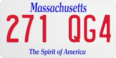 MA license plate 271QG4