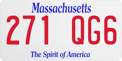 MA license plate 271QG6