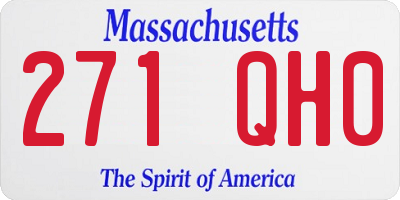 MA license plate 271QH0