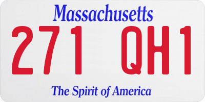 MA license plate 271QH1