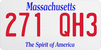 MA license plate 271QH3