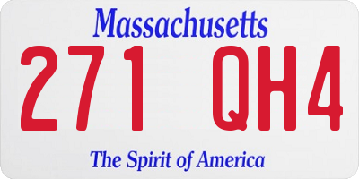 MA license plate 271QH4