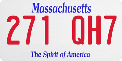 MA license plate 271QH7