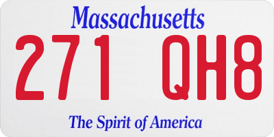 MA license plate 271QH8