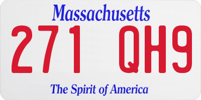 MA license plate 271QH9