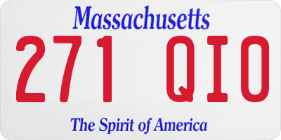 MA license plate 271QI0