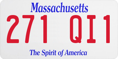 MA license plate 271QI1