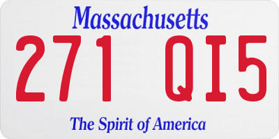 MA license plate 271QI5