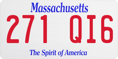 MA license plate 271QI6